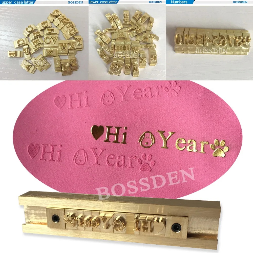 

BOSSDEN T-slot Emboss Letter Mold Copper Brass Alphabet Mold Leather Wood PVC Hot Foil Stamping Logo Mold Iron Heating Mould