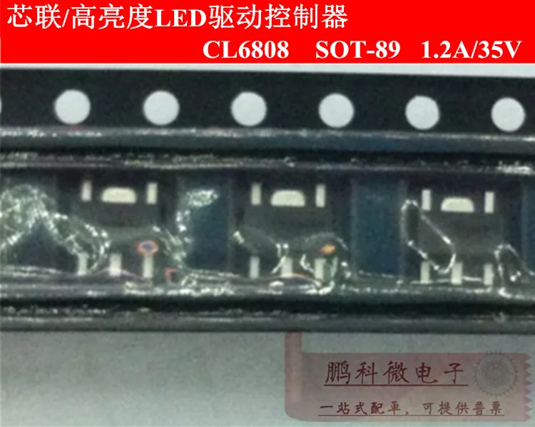 High-brightness LED drive controller CL6808 core SOT-89 package 1.2A35V new New Arrival Promotion | Электроника
