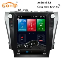 Camry Android 8,1 4+ 64G 8-ядерный 12,1 дюймов Tesla автомобильный навигатор Android dvd-плеер для 2012- Toyota Camry