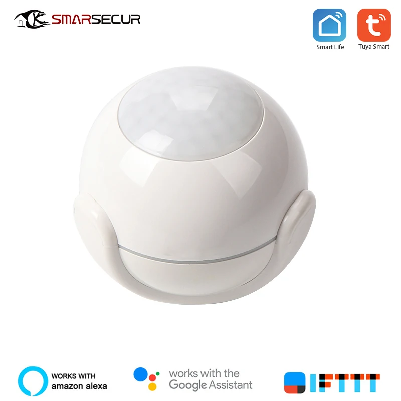 SMARSECUR bezprzewodowy Wifi PIR alarm z czujnikiem ruchu detektor inteligentne moduły automatyki domowej działa IFTTT Smart Life APP SMARSECUR bezprzewodowy Wifi PIR alarm z czujnikiem ruchu detektor inteligentne moduły automatyki domowej działa IFTTT Smart Life APP