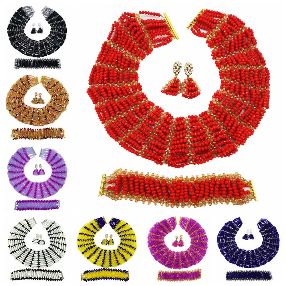 

Fashion African Beads Jewelry Set 10C-SXK-001