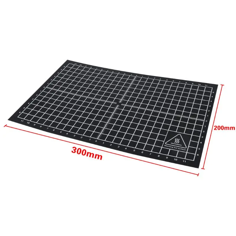 

200x300MM Heat Hot Bed Lattice Sticker Heated Printing Build Surface Sheet Paster for 3D Printer Parts Accessories