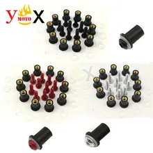 10 adet M5 ön cam vidaları cıvata fairing cam vida kitleri Kawasaki Ninja 650R ER-5F ZX10R ZX6R ZX636 ZX600R 7R