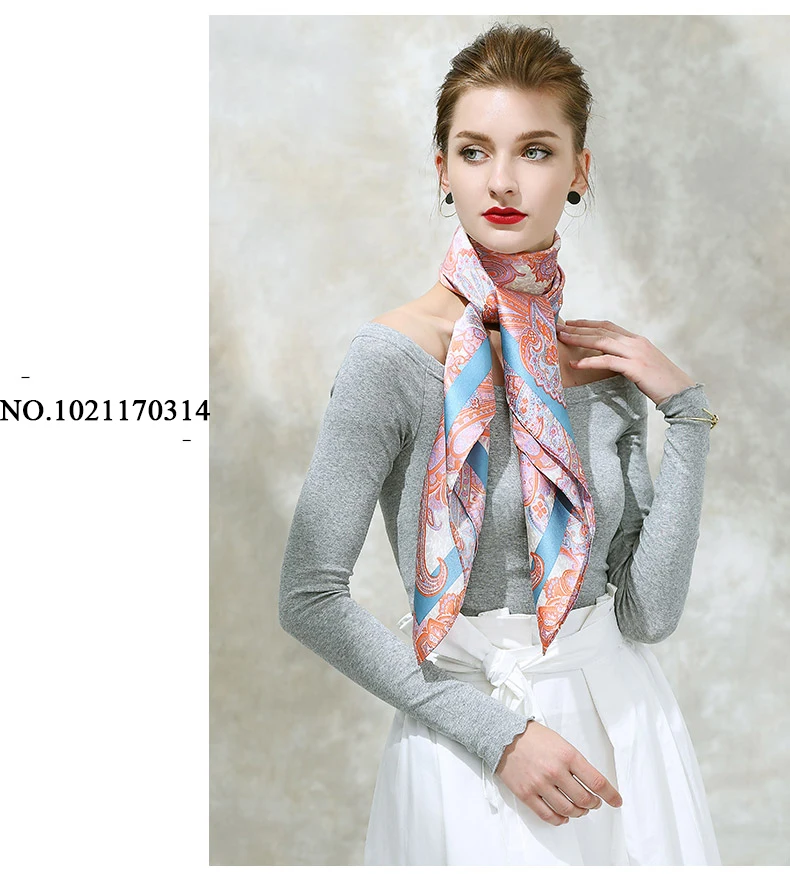 [BAOSHIDI] Осень Новое поступление, 16 момме Шелковый атласный шарф, 106*106 квадратные шарфы женские, Пейсли узор дизайн шарф шаль