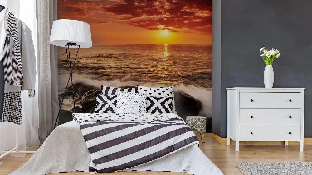 wall-murals-styles-bedroom-themes-sunset-over-the-sea
