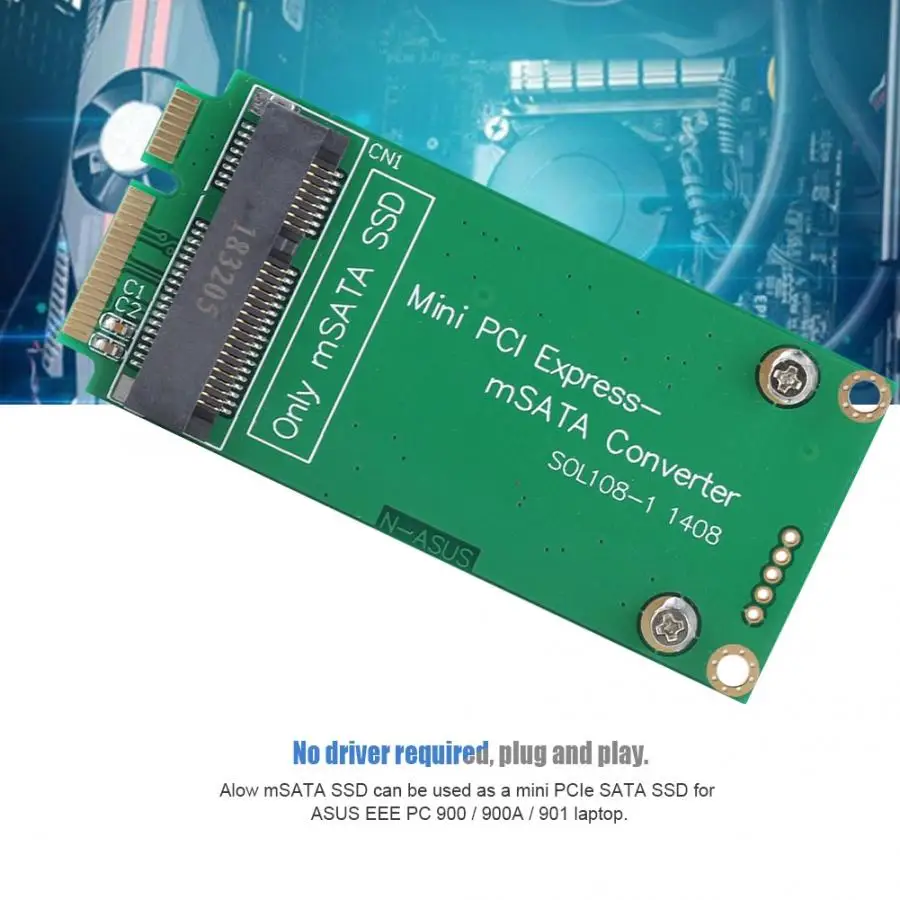 MSATA SSD для SATA Mini PCIE SSD Riser Card адаптер конвертер для ноутбука ASUS