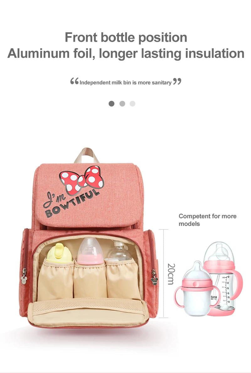 Disney Микки и Минни Маус детские пеленки сумка для путешествий сумка материнская подгузник коляски рюкзак для мамы сумки против Sunveno