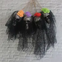 Halloween Hanging Decor Pirates Corpse Skull Haunted House Bar Home Garden Simulation Head Skeleton Hanging horror Decor