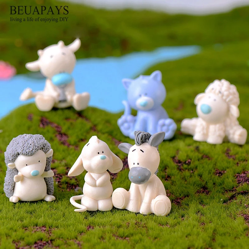 Figurines Miniatures home decoration accessories Crafts hogar figurines bonsai DIY Resin Pencil Dog Hippo Cow Donkey