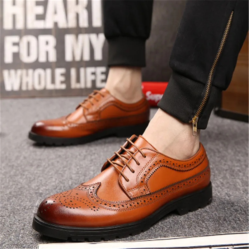 

New spring and summer men's shoes men's casual shoes British leather increased shoes leather casual shoes PNT04