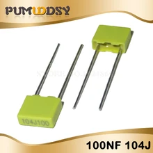 20 шт 100NJ100 коррекции конденсатор с алюминиевой крышкой, 100V104J 100NF 0,1 мкФ 100V 104 104J 5 mmpolypropylene безопасности Пластик пленка