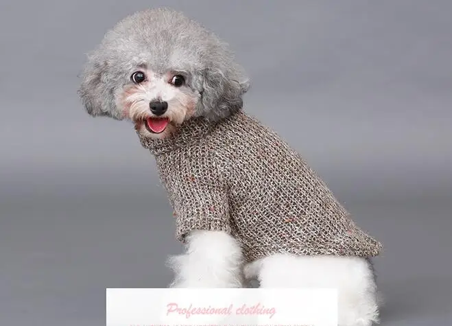 Дизайн, теплые свитера с высоким воротником для домашних животных, собак, кошек, осенне-зимние толстовки с капюшоном, одежда для собак, верхняя одежда, 1 шт