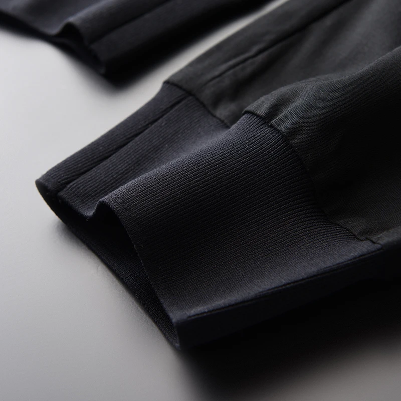 4xl Plus Minglu De Cheville Casual La Tencel Tissu M H Hommes k1838 Et Taille longueur Doux Pantalon À Nouvelle Mode Noir wZUXYxZ