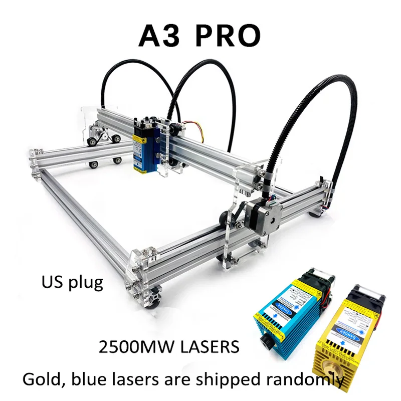 A3 Pro мини станок для лазерной резки 2,5 МВт/5500wm/3500wm/5500 МВт/7 Вт/15 Вт лазерная головка DIY Лазерный станок лазерный гравер 15 Вт для резки древесины - Цвет: 03