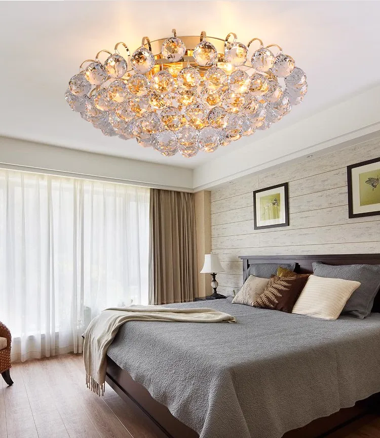 

Crystal combination LED ceiling lights circular light bedroom porch light balcony corridor living room ceiling lamp ZA SJ29