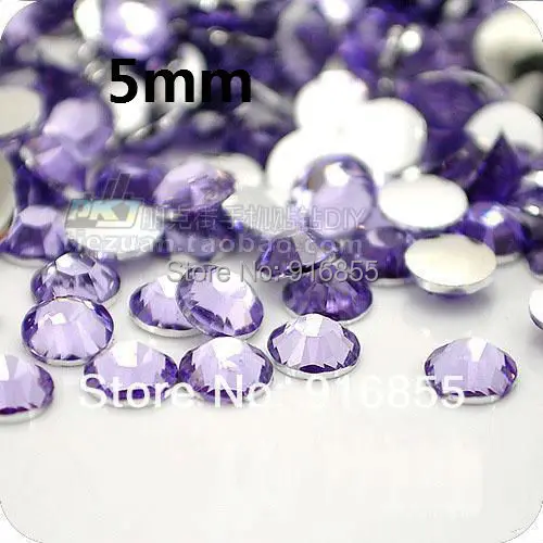

Free shipping Wholesale 10000pcs SS20 5mm Light purple Flatback Resin rhinestones,nail art rhinestones