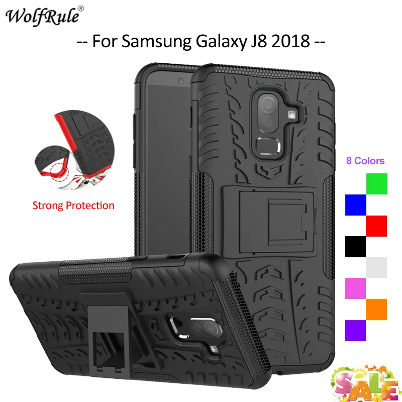 For Cover Samsung Galaxy J8 2018 Case TPU & PC Armor Phone Case For