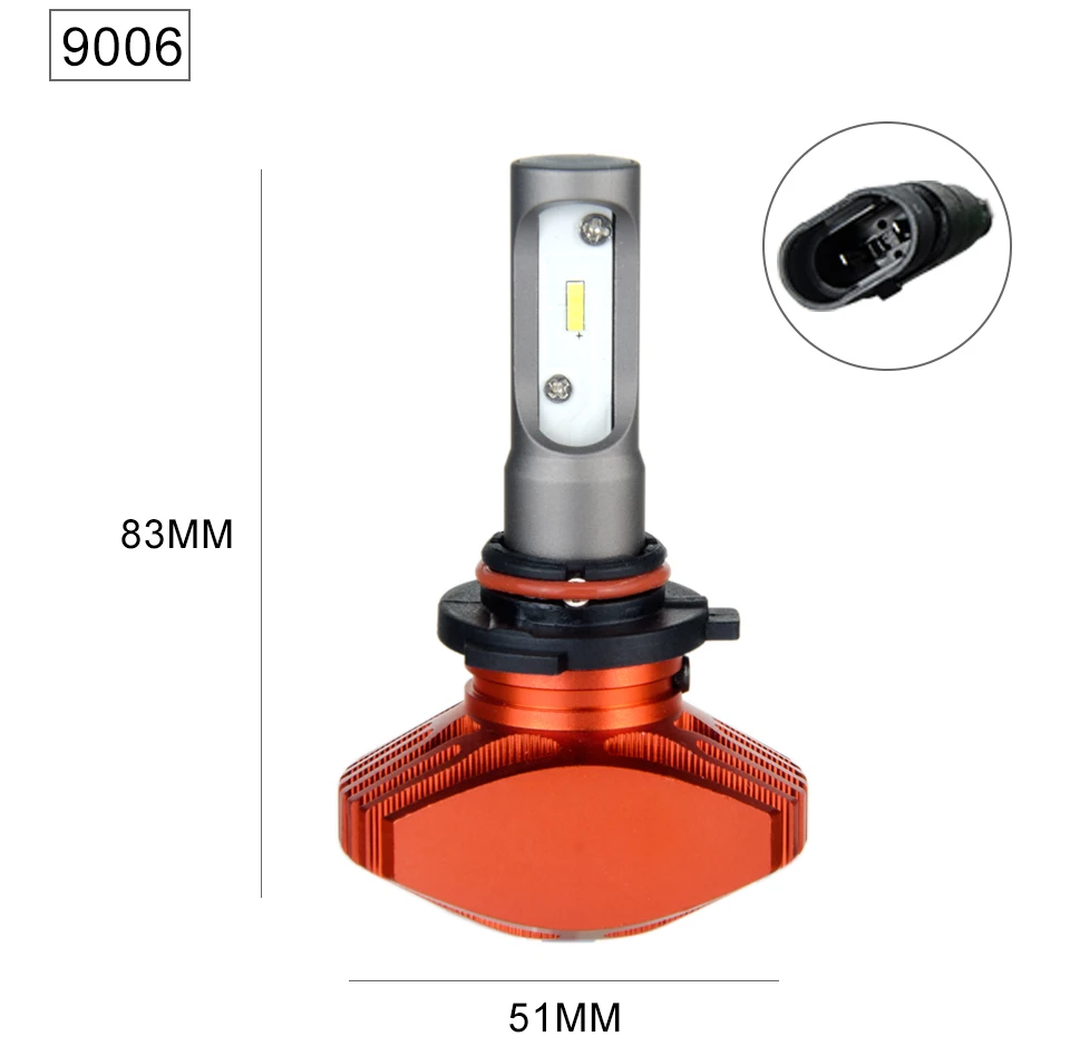 Foxcnsun 1PCS 40W 8000LM 6500K CSP LED H7 Led H4 Car Headlight Bulb Fanless H11 H8 H9 9005 HB3 9006 HB4 Hi Lo Beam H1 H3 12V 24V (13)
