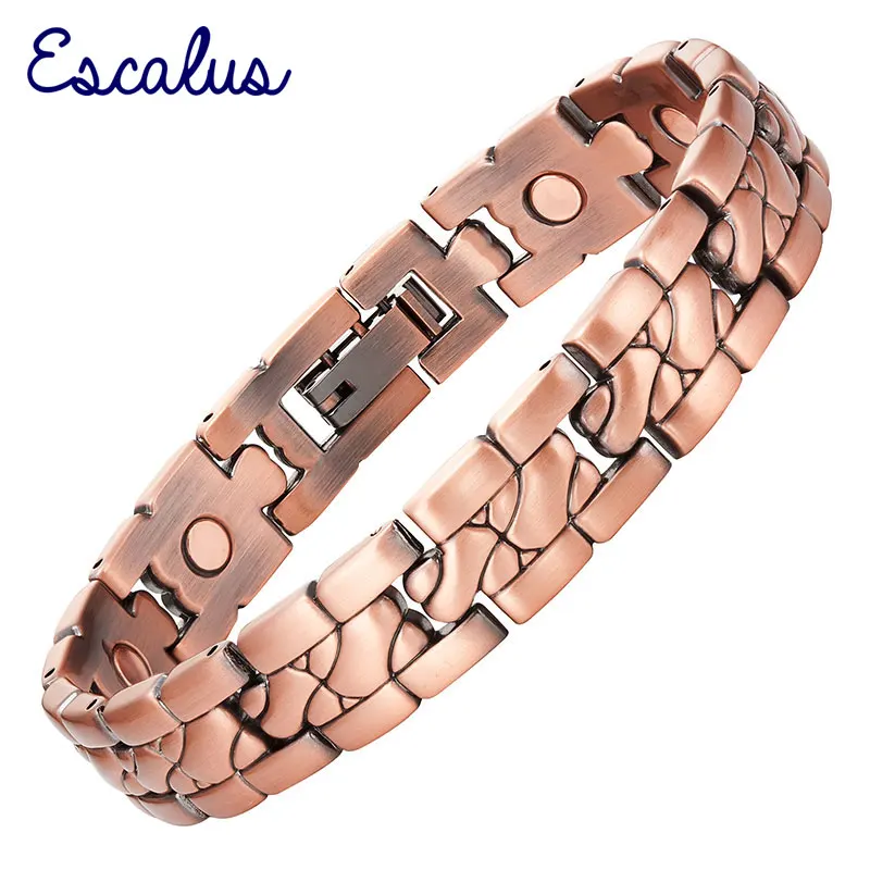

Escalus Health Healing Men's Copper Plating Magnetic Jewelry Bio Bracelet For Men Classic Link Chain Bangle Wristband Charm