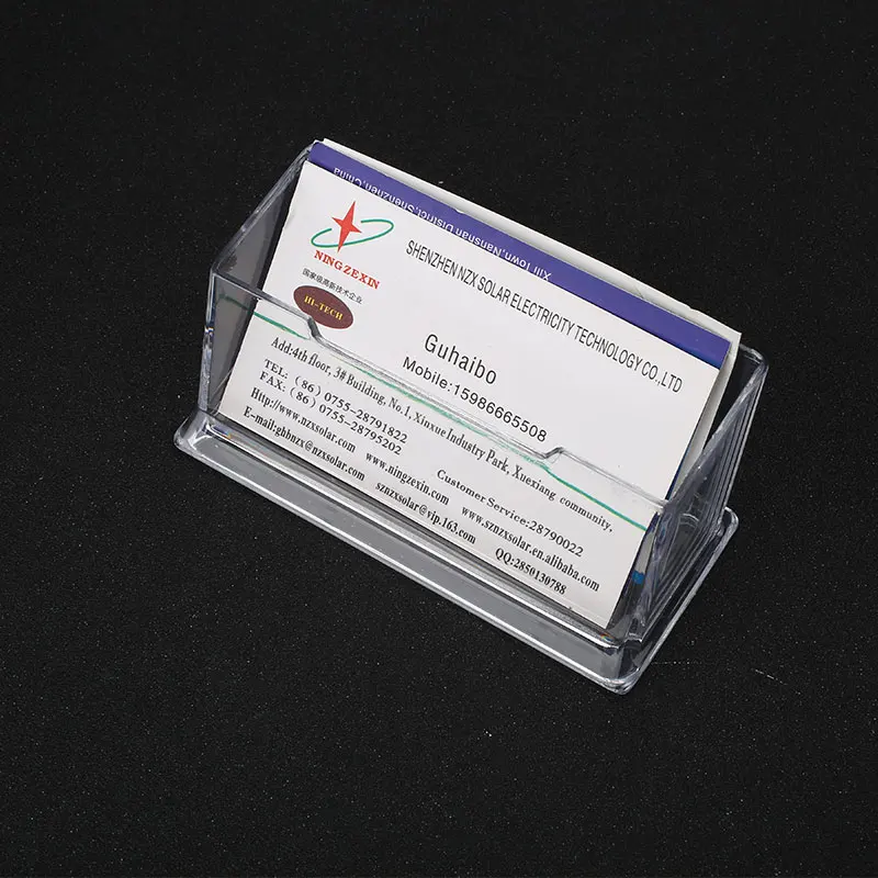 Clear Plastic Business Card Holder Fice Counter Dispensers Display Stand In Home Fice