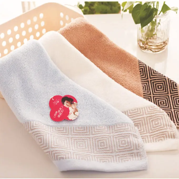 Printed 100 Cotton Home Hand Face Towel Set of 3 34*34cm,Facial Face