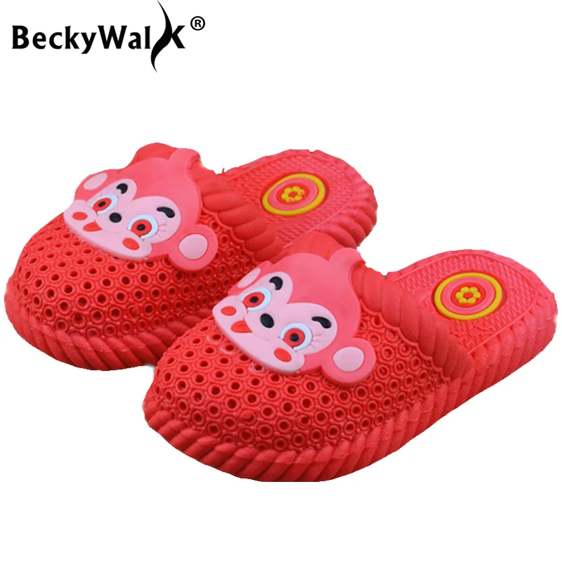 BeckyWalk/детские тапочки; летние тапочки для маленьких мальчиков и девочек; домашние Нескользящие Детские Вьетнамки; CSH668