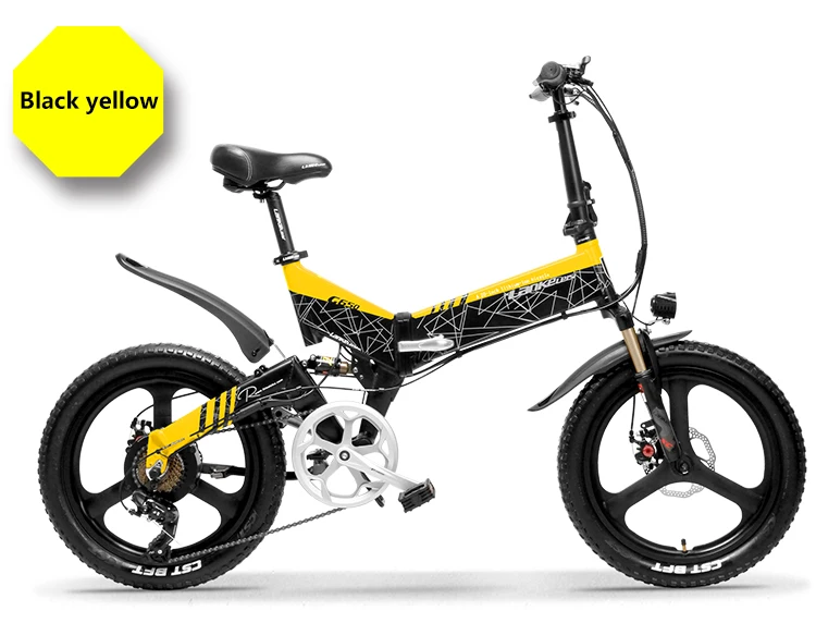 Sale Lankeleisi G650 Electric Folding Bicycle full suspension 7 Speeds 500W Motor 48V 12.8AH Battery light weight frame 21