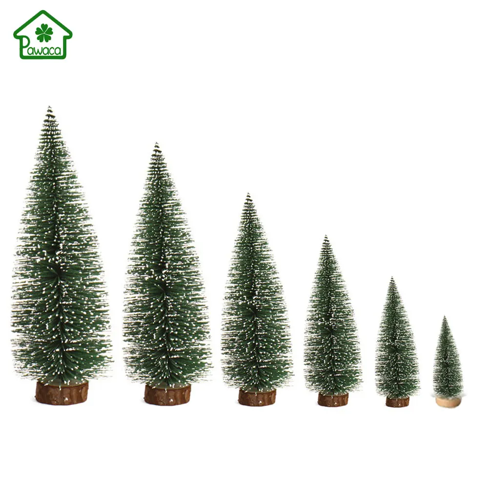 

6Pcs Mini Christmas Tree New Year Table Decoration Ornaments Merry Christmas Desktop Decorations for Home Xmas Trees Small Pine