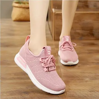 

2019 Female Breathable Walking Shoes Lightweight Zapatillas Mujer Cushion Women Running Sneakers Sport Woman Sneakers E31-40