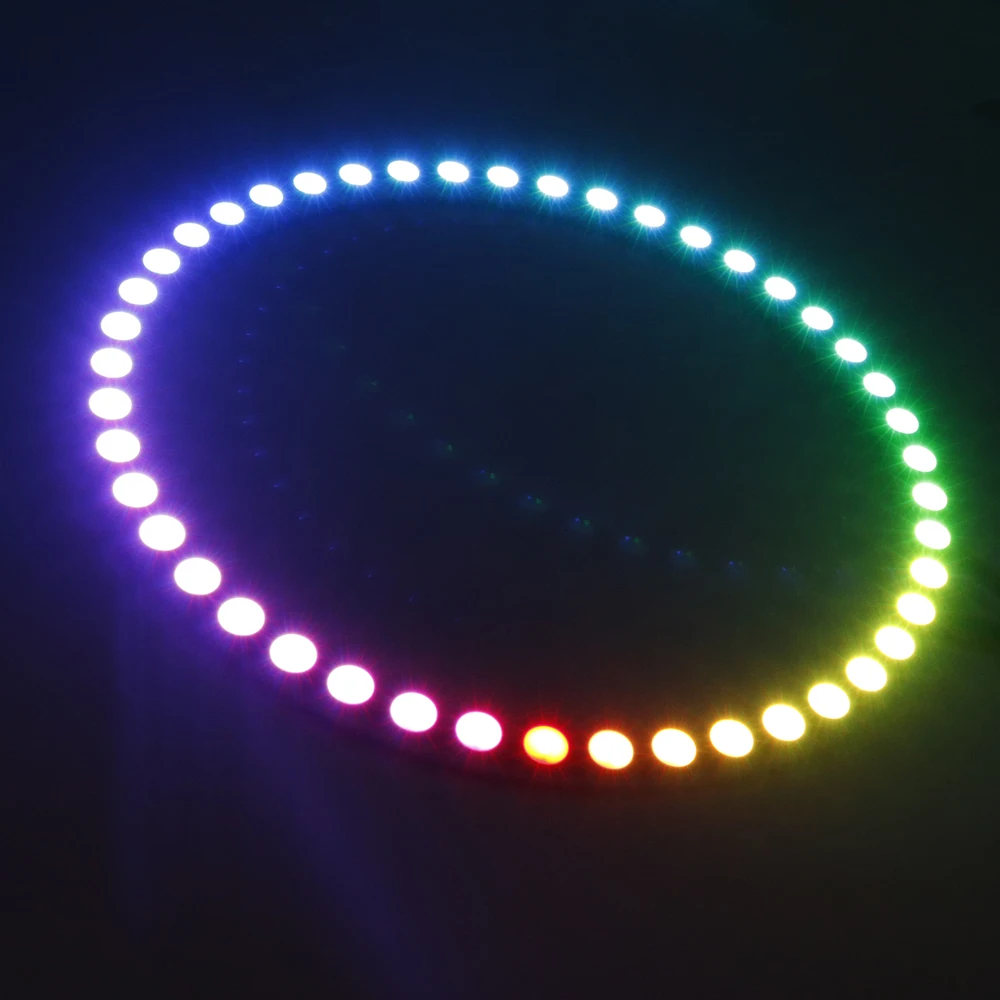 2812 WS2812B светодиодная модульная лента SMD5050 RGB индивидуальная адресная Золотая