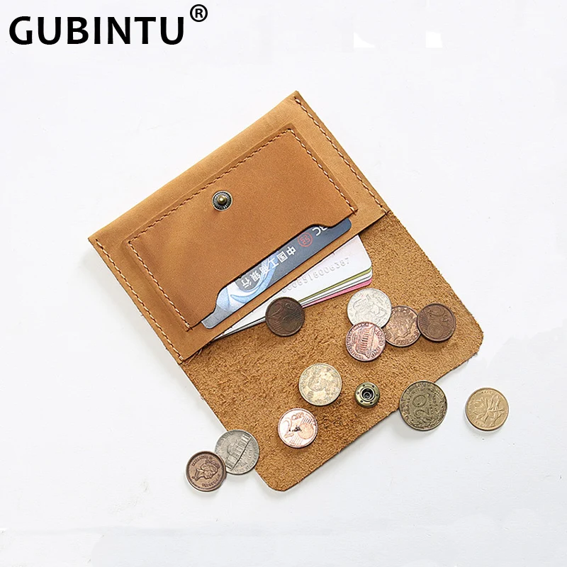 

Business Card Case Genuine Leather Men Coin Purse Mini Purse Women Handmade Wallets Coin Pouch ID/Bank/Name/Credit Card Holder