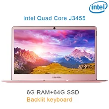 P9-01 Rose gold 6G RAM 64G SSD Intel Celeron J3455 14 Gaming laptop with Backlit keyboard and OS language available for choose"