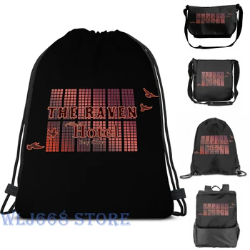 

Funny graphic print shoulder Bags women The Raven Hotel - Inspired by Altered Carbon Single shoulder backpack travel men