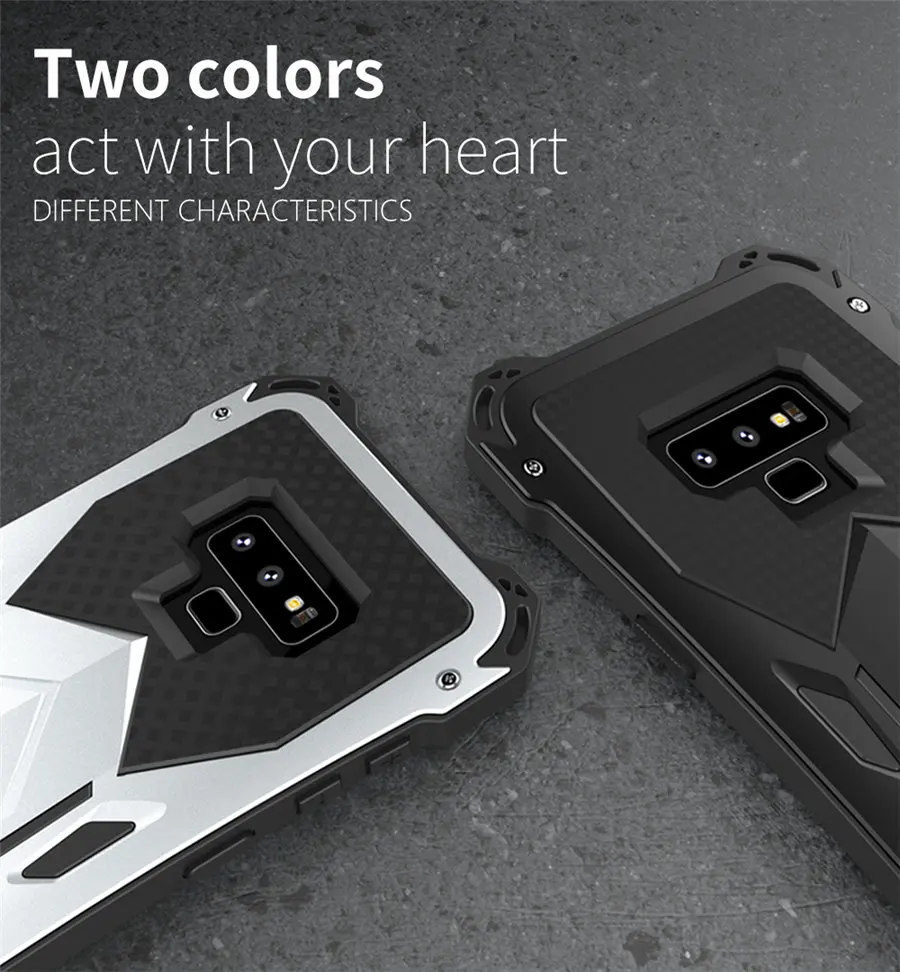 New Heavy Duty Case for Samsung Galaxy Note 9 Doom Armor Metal Case for Samsung Note 9 Original R-just Shockproof Cover (14)