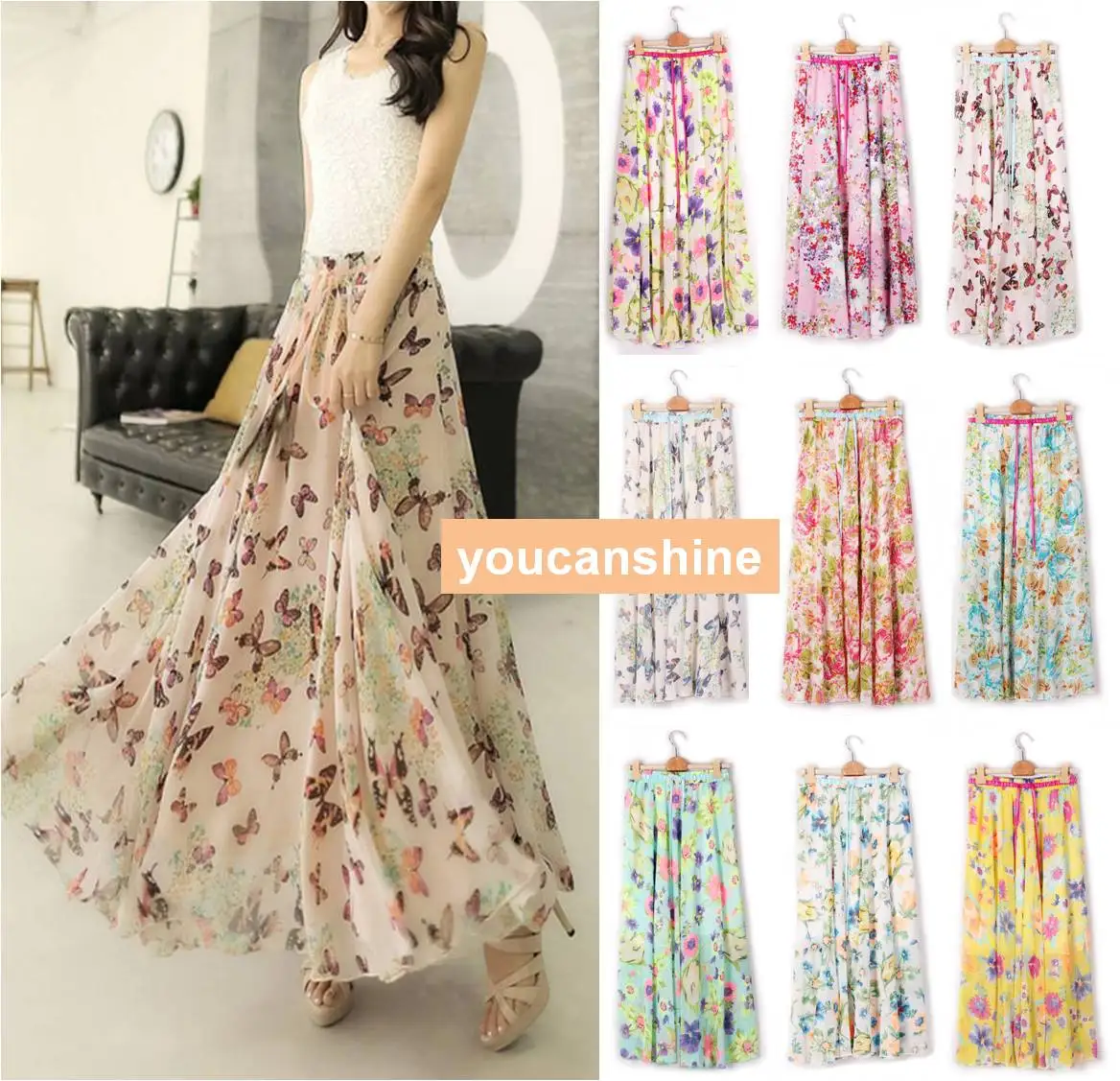 floral long skirts online