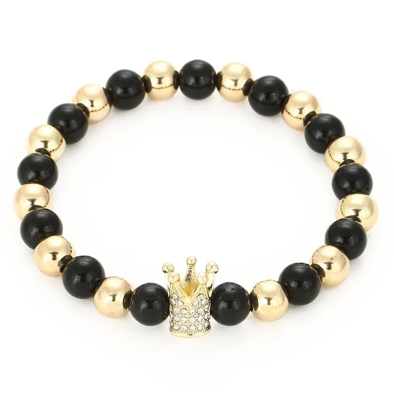 Натуральное черное покрытие Медь шарик микс одежда an Crown вереница бижутерия