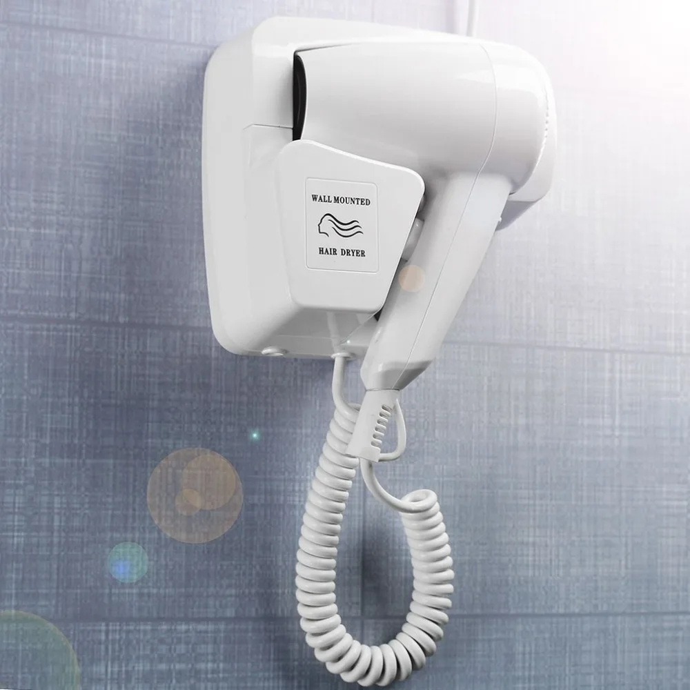 220V 1200W Negative Ion Wall Mounted Hair Dryer Blower Hotel Home With Holder EU Plug Hair Dryer Blower Drying Tool