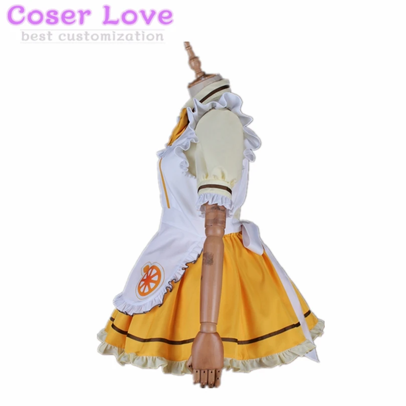 LoveLive Sunshine Aqours Takami Chika Кофейня десерт полосатый костюм горничной косплей карнавал Хэллоуин Рождество