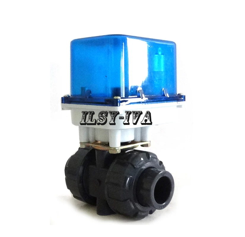 Двухсторонняя PVC DN15~ DN25 фиксированного типа Электрический шаровой кран с CR03, CR04