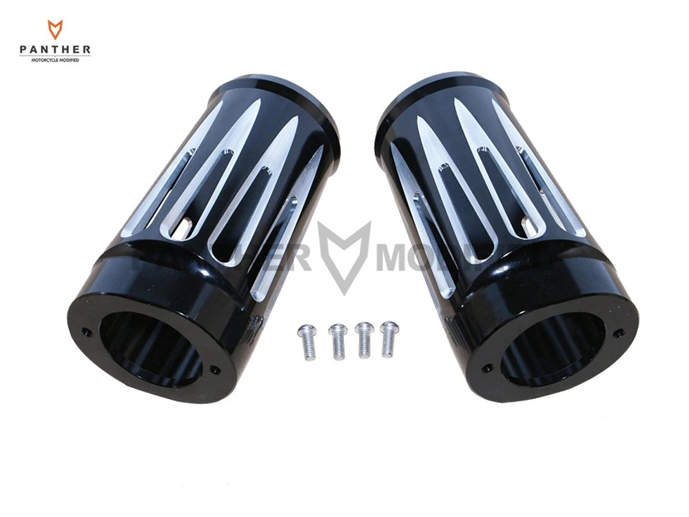 

CNC Black Cut Motorcycle Fork Sliding Cowl Cap Moto Front shock absorber Cover case for Harley Touring 1984-2013