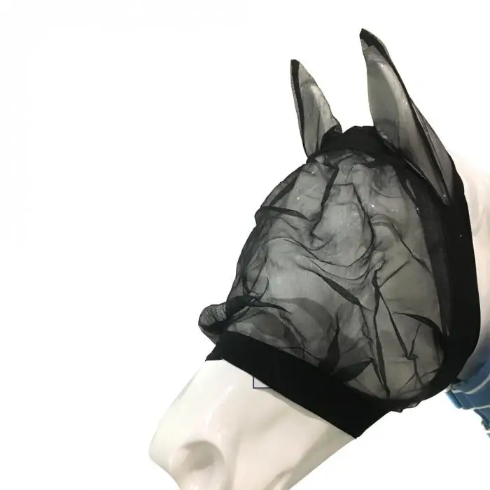 Лошадь бесшумную езду анти Fly маска для костюмированной вечеринки аксессуары для ушей для мюли Ослик ALS88