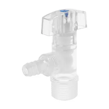 

1pc Transparent Plastic Faucet 1/2" Male Thread PC Water Tap Garden Irrigation Connector Gas Air Pipe Water Triangle Valve