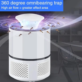 

Electric Mosquito Killer USB Mosquito Killer Lamp LED Bug Zapper Anti Mosquito Lamp Insect Trap Lamp Killer Pest Control White