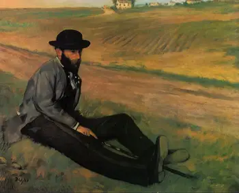 

High quality Oil painting Canvas Reproductions Eugene Manet (1874) By Edgar Degas hand painted