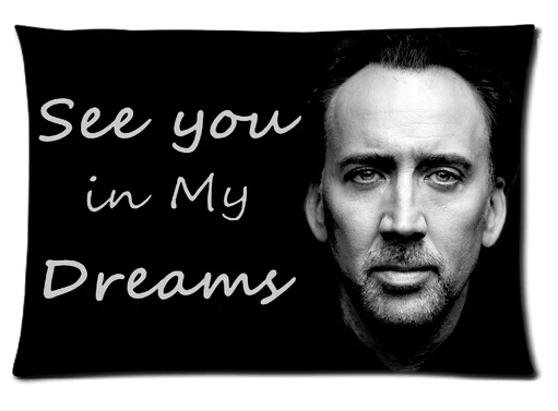 

LU Rectangle Zippered Classic Nice Best Custom Pillow Case Two-sided Pillow Nicolas Cage Durable Pillow Cover #P0112