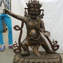 USPS в США S2249 4" Тибет Буддизм Бронзовый Ваджрапани Хана Дордже Tutelary разгневанного Божества Статуя