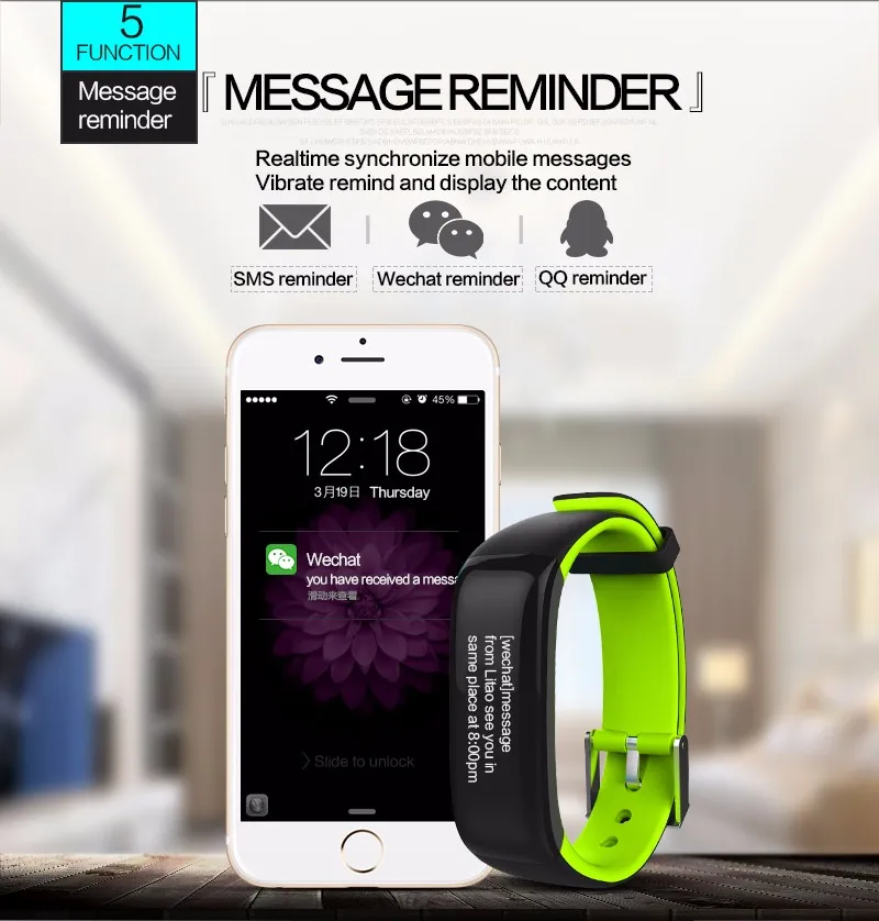 Высокое качество Bluetooth 4,0 Смарт Браслет поддержка кровяного давления монитор сердечного ритма SmartBracelet для iPhone 7