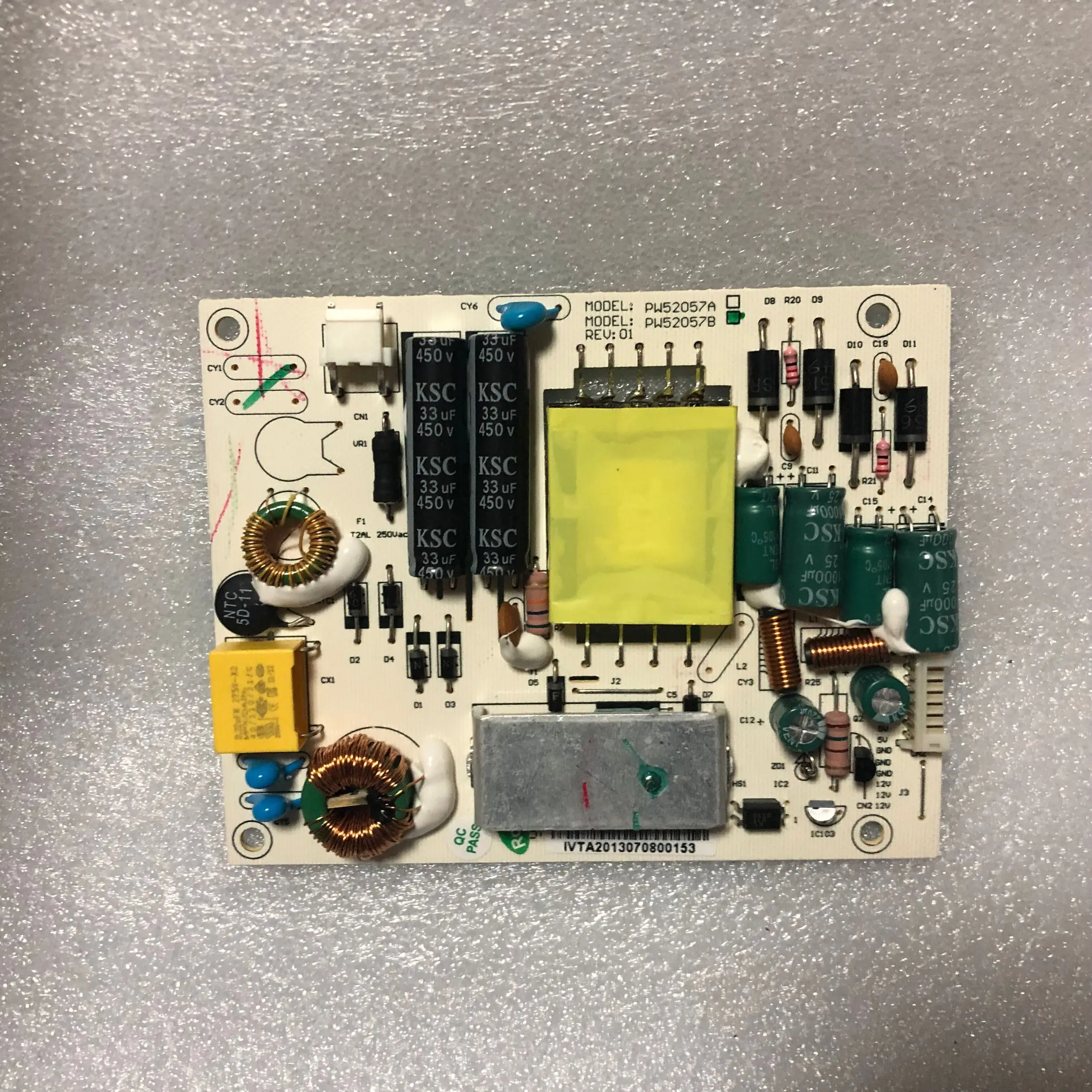 Бесплатная доставка 100% тесты работы для PW52057A PW52057B плата питания 12V 5V AY050D-2SF03/04 |