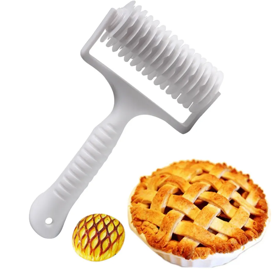 

Plastic Pizza Roller Knife Pie Slicer Pastry Embossing Die Lattice Dough Cutter Pastry Lattice Roller Cutter Bakeware