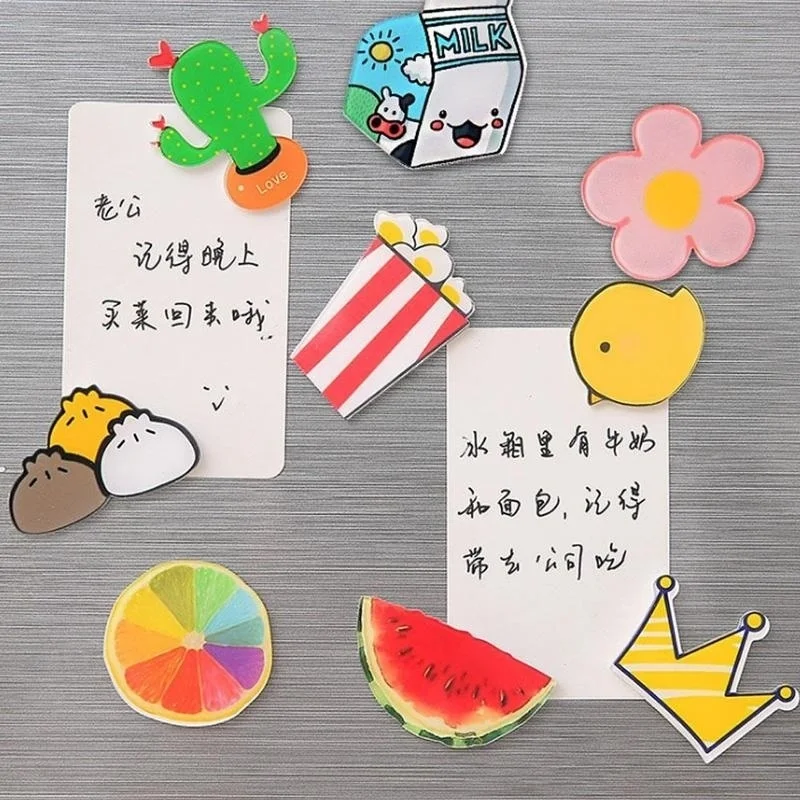 4Pcs Cute Cartoon Creative Powerful fridge Magnetic Refrigerator Magnets Educational Sticker